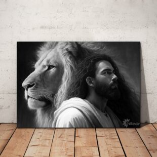 Lion of Judah Jesus Christian Canvas Poster Wall Art