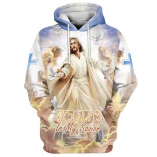 Reaching God's Hand Jesus Is My Savior 3d Hoodies Jesus Hoodie 3D Printed Hoodie - Christmas Gift