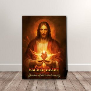 Sacred Heart of Jesus Christ Canvas Poster Wall Art