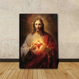 Sacred Heart of Jesus God Canvas Poster Wall Art